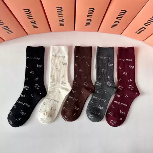 Replica MIU MIU Socks #1352943 $36.00 USD for Wholesale