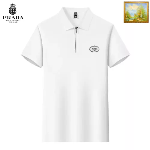 Prada T-Shirts Short Sleeved For Men #1353486 $34.00 USD, Wholesale Replica Prada T-Shirts