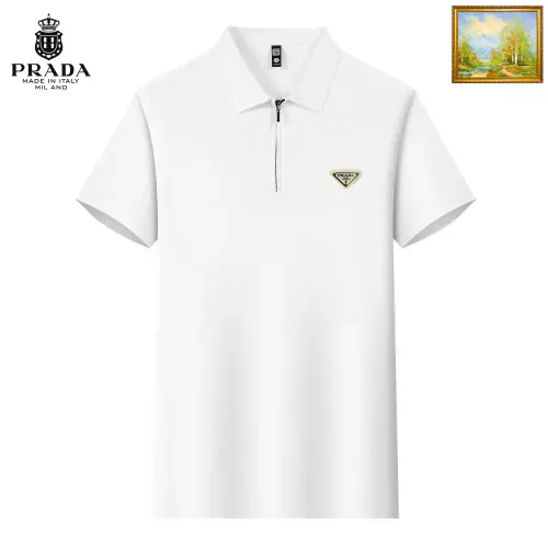 Prada T-Shirts Short Sleeved For Men #1353584 $34.00 USD, Wholesale Replica Prada T-Shirts