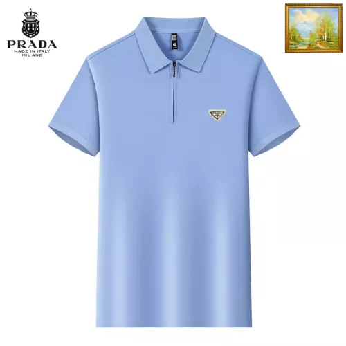 Prada T-Shirts Short Sleeved For Men #1353585 $34.00 USD, Wholesale Replica Prada T-Shirts
