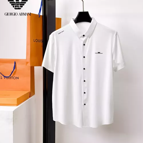 Armani Shirts Short Sleeved For Men #1353868 $52.00 USD, Wholesale Replica Armani Shirts