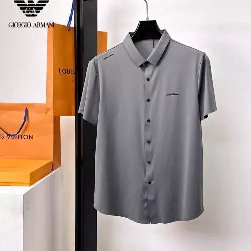 Armani Shirts Short Sleeved For Men #1353869 $52.00 USD, Wholesale Replica Armani Shirts