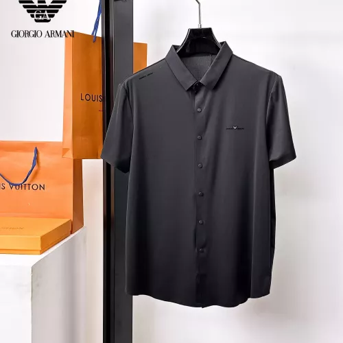 Armani Shirts Short Sleeved For Men #1353870 $52.00 USD, Wholesale Replica Armani Shirts