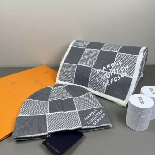 Louis Vuitton LV Hat and Scarf Set #1353986 $45.00 USD, Wholesale Replica Louis Vuitton LV Hat and Scarf and Glove Set