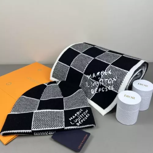 Louis Vuitton LV Hat and Scarf Set #1353987 $45.00 USD, Wholesale Replica Louis Vuitton LV Hat and Scarf and Glove Set