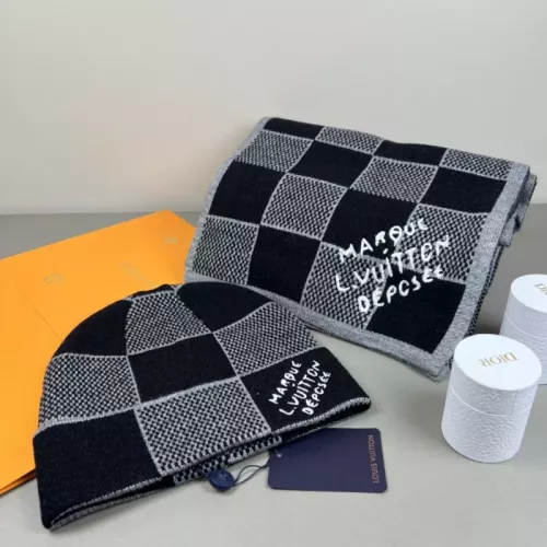 Louis Vuitton LV Hat and Scarf Set #1353989 $45.00 USD, Wholesale Replica Louis Vuitton LV Hat and Scarf and Glove Set