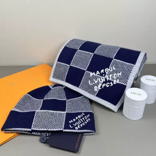 Louis Vuitton LV Hat and Scarf Set #1353991 $45.00 USD, Wholesale Replica Louis Vuitton LV Hat and Scarf and Glove Set