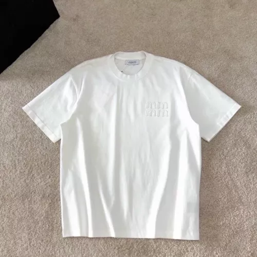 MIU MIU T-Shirts Short Sleeved For Unisex #1354313 $64.00 USD, Wholesale Replica MIU MIU T-Shirts