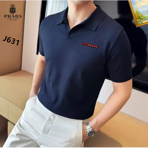 Prada T-Shirts Short Sleeved For Men #1354404 $42.00 USD, Wholesale Replica Prada T-Shirts