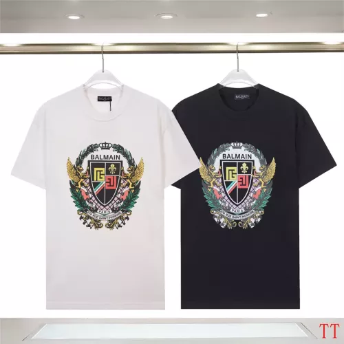 Replica Balmain T-Shirts Short Sleeved For Unisex #1355035 $32.00 USD for Wholesale