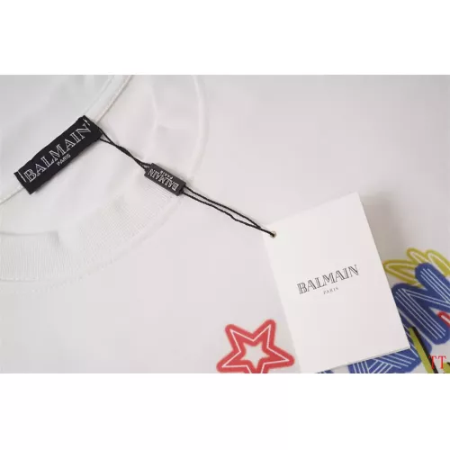 Replica Balmain T-Shirts Short Sleeved For Unisex #1355036 $32.00 USD for Wholesale