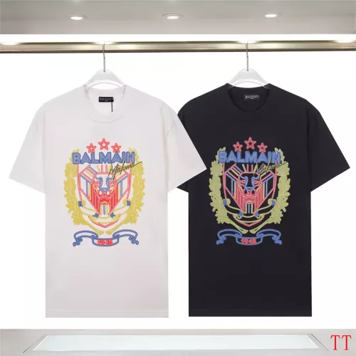 Replica Balmain T-Shirts Short Sleeved For Unisex #1355036 $32.00 USD for Wholesale