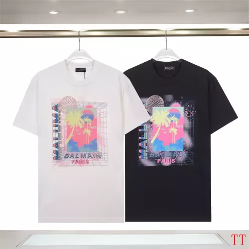 Replica Balmain T-Shirts Short Sleeved For Unisex #1355040 $32.00 USD for Wholesale