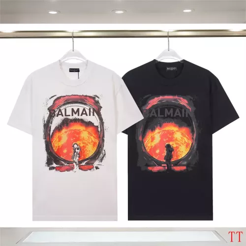 Replica Balmain T-Shirts Short Sleeved For Unisex #1355041 $32.00 USD for Wholesale