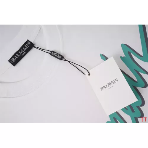 Replica Balmain T-Shirts Short Sleeved For Unisex #1355047 $32.00 USD for Wholesale