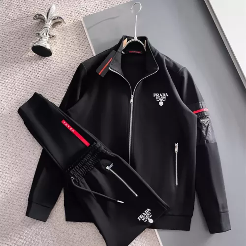 Prada Tracksuits Long Sleeved For Men #1355198 $96.00 USD, Wholesale Replica Prada Tracksuits