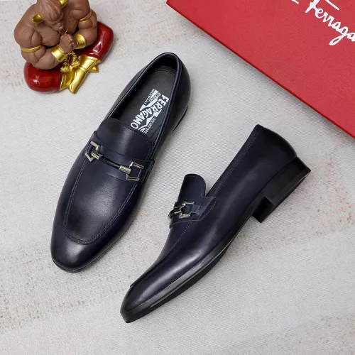 Salvatore Ferragamo Leather Shoes For Men #1355584 $88.00 USD, Wholesale Replica Salvatore Ferragamo Leather Shoes