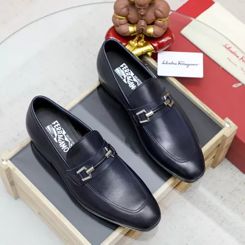 Replica Salvatore Ferragamo Leather Shoes For Men #1355584 $88.00 USD for Wholesale