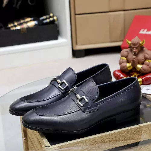 Replica Salvatore Ferragamo Leather Shoes For Men #1355584 $88.00 USD for Wholesale