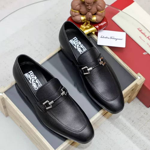 Replica Salvatore Ferragamo Leather Shoes For Men #1355586 $88.00 USD for Wholesale