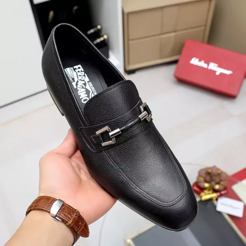 Replica Salvatore Ferragamo Leather Shoes For Men #1355586 $88.00 USD for Wholesale