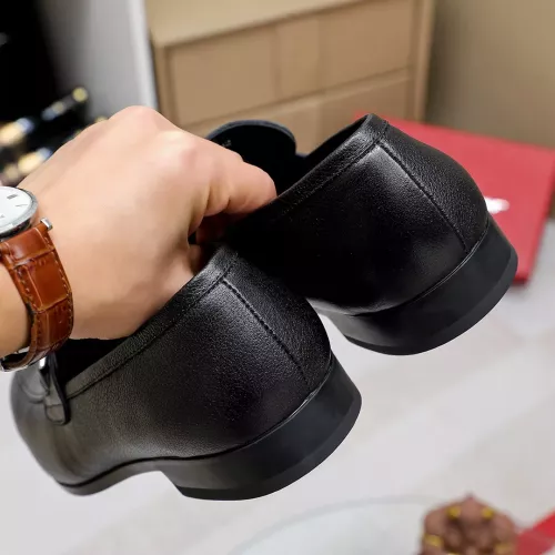 Replica Salvatore Ferragamo Leather Shoes For Men #1355586 $88.00 USD for Wholesale