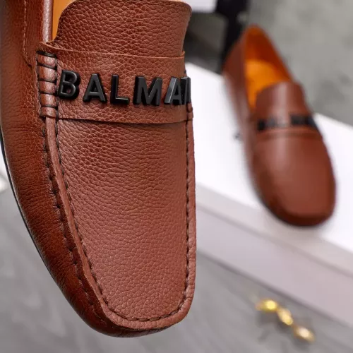 Replica Balmain Leather Shoes For Men #1355588 $76.00 USD for Wholesale