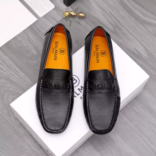 Replica Balmain Leather Shoes For Men #1355589 $76.00 USD for Wholesale