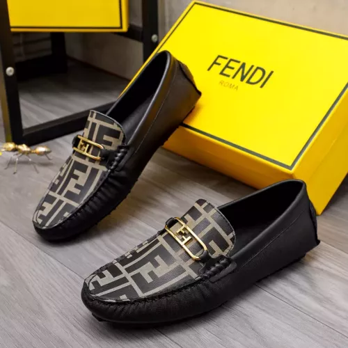 Fendi Leather Shoes For Men #1355601 $76.00 USD, Wholesale Replica Fendi Leather Shoes