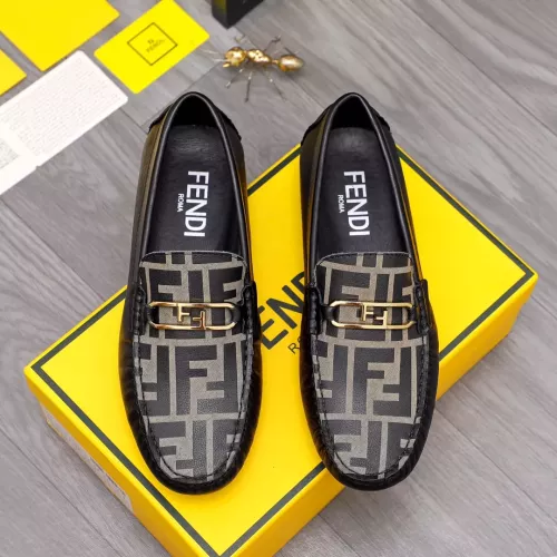 Replica Fendi Leather Shoes For Men #1355601 $76.00 USD for Wholesale