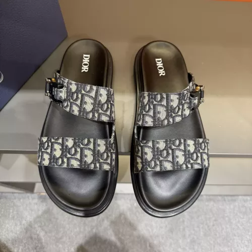 Replica Christian Dior Slippers For Men #1355666 $56.00 USD for Wholesale