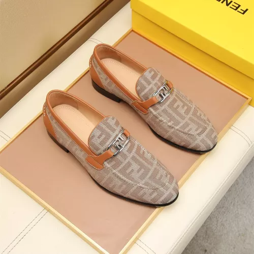 Replica Fendi Leather Shoes For Men #1355818 $88.00 USD for Wholesale