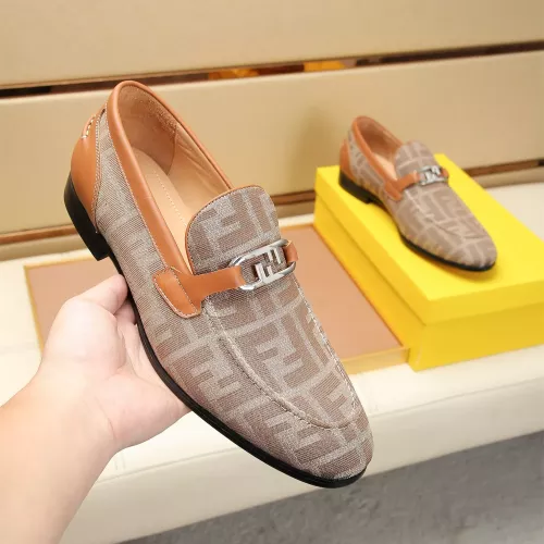 Replica Fendi Leather Shoes For Men #1355818 $88.00 USD for Wholesale