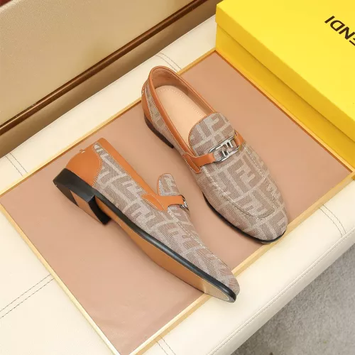 Replica Fendi Leather Shoes For Men #1355818 $88.00 USD for Wholesale