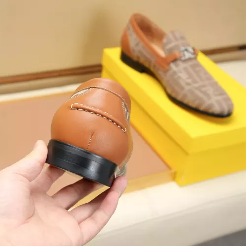Replica Fendi Leather Shoes For Men #1355818 $88.00 USD for Wholesale