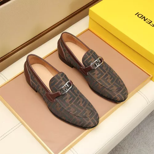 Replica Fendi Leather Shoes For Men #1355819 $88.00 USD for Wholesale