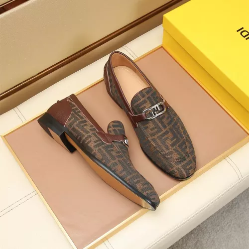 Replica Fendi Leather Shoes For Men #1355819 $88.00 USD for Wholesale
