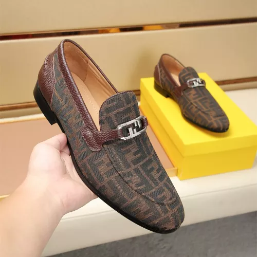 Replica Fendi Leather Shoes For Men #1355819 $88.00 USD for Wholesale