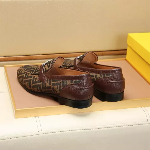 Replica Fendi Leather Shoes For Men #1355819 $88.00 USD for Wholesale