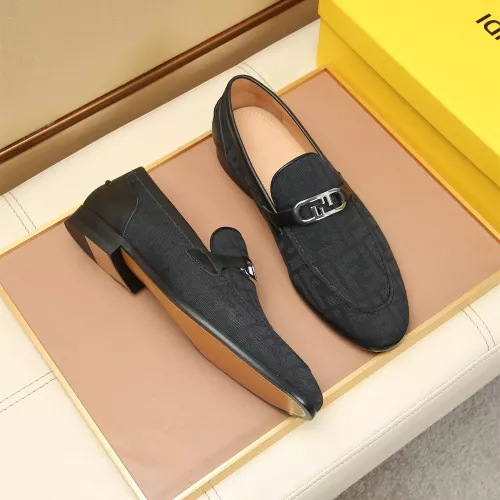 Replica Fendi Leather Shoes For Men #1355821 $88.00 USD for Wholesale