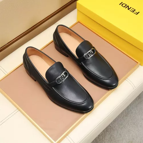 Replica Fendi Leather Shoes For Men #1355822 $88.00 USD for Wholesale