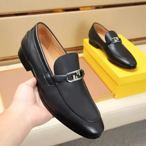 Replica Fendi Leather Shoes For Men #1355822 $88.00 USD for Wholesale