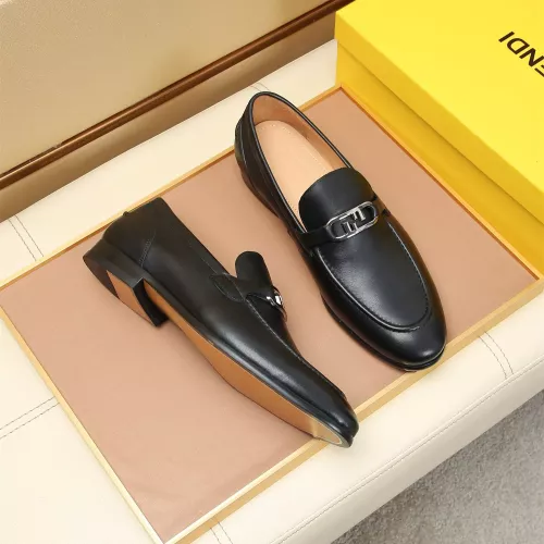 Replica Fendi Leather Shoes For Men #1355822 $88.00 USD for Wholesale