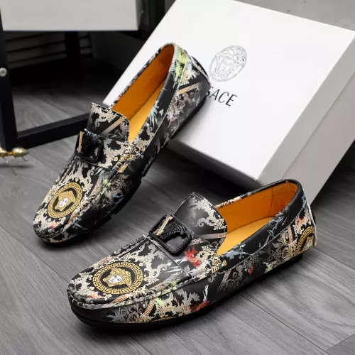 Versace Leather Shoes For Men #1356063 $76.00 USD, Wholesale Replica Versace Leather Shoes