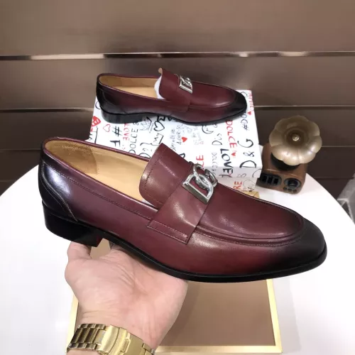 Replica Dolce & Gabbana D&G Leather Shoes For Men #1356069 $98.00 USD for Wholesale