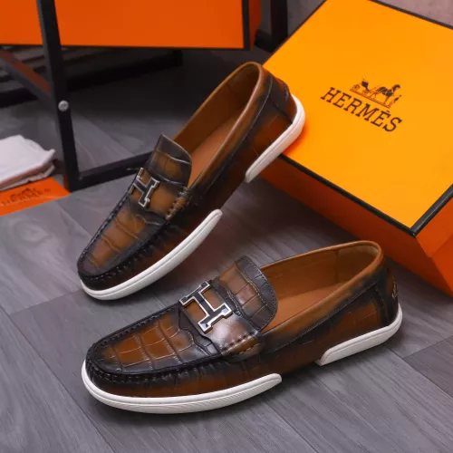 Hermes Leather Shoes For Men #1356262 $98.00 USD, Wholesale Replica Hermes Leather Shoes