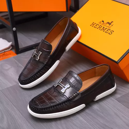 Hermes Leather Shoes For Men #1356263 $98.00 USD, Wholesale Replica Hermes Leather Shoes