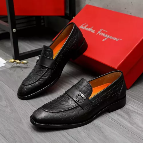Salvatore Ferragamo Leather Shoes For Men #1356488 $92.00 USD, Wholesale Replica Salvatore Ferragamo Leather Shoes