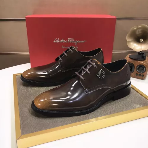 Salvatore Ferragamo Leather Shoes For Men #1356497 $100.00 USD, Wholesale Replica Salvatore Ferragamo Leather Shoes