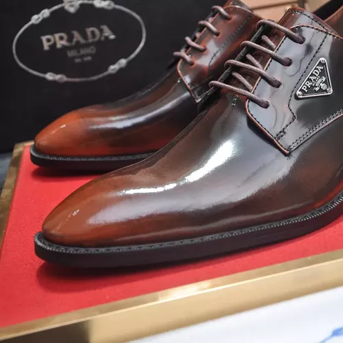 Replica Prada Leather Shoes For Men #1356519 $100.00 USD for Wholesale